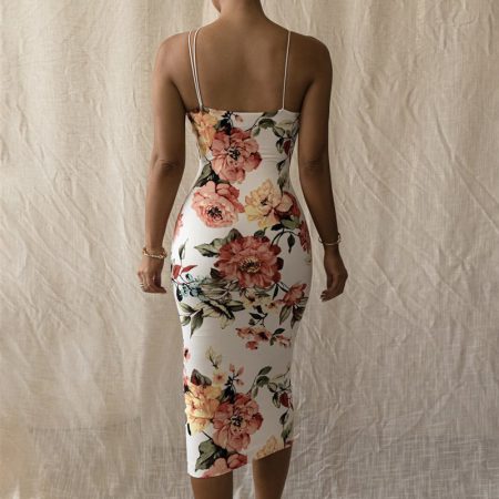 Jennifer – Elegant Autumn/Spring Floral Printed Slim Dress