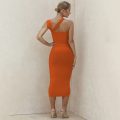 Tanya – Sexy Off The Shoulder Dress - Orange